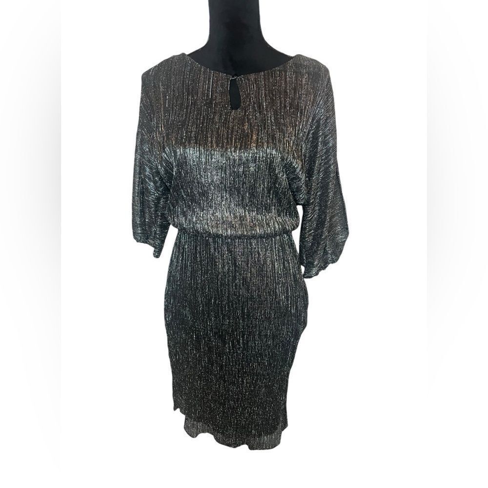 NWT J. TAYLOR METALLIC SPARKLY FLASHY KNEE LENGTH PARTY‎ DRESS WOMENS SIZE 4 - Picture 6 of 10